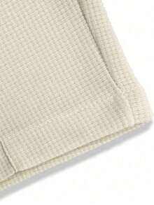 2pcs Minimalist Waffle Plaid Straight Leg Pants, Versatile For Commuting, Spring & Autumn - Black - View 7