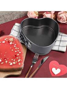 Moule à ressort en forme de cœur antiadhésif, moule à gâteau en forme de cœur large, cuisson de la Saint-Valentin