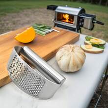 Garlic Press Crusher, Garlic Masher, Stainless Steel Garlic Press, Garlic Chopper, Easy To Clean, Convenient To Carry And Store, Kitchen Gadget, (Suitable All Four Seasons)