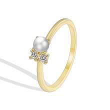 Charm-In 1 pieza Anillo de piedra de circonita geométrica de latón chapado en oro de 18K con estilo minimalista y de moda, disponible en múltiples tallas, adecuado como regalo para amigos, familiares y ocasiones especiales