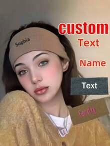 1pc Customized Embroidered Text Sports Headband, Sweatband For Men & Women, Basketball, Running, Fitness, Yoga, New Design Moisture Wicking Headband, Christmas Gift - Multicolor - View 2