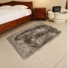 1pc Fluffy Area Rug, Multiple Colors Available, 90cm X 60cm Non-Slip, Handwash & Machine Washable, Suitable For Autumn/Winter, Rectangular Carpet For Living Room, Bedroom, Bedside, Sofa, Wedding, Christmas, Fireplace, Dining Table, Outdoor Patio, Plush Soft Luxury Home Decor Kitchen Rug