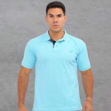 Men's Polo Collar Shirt S M L GG Robles Clasico Elegante - 淺藍色 - 查看 7