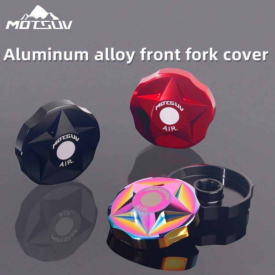 CNC Aluminum Alloy Air Fork Shoulder Cover, Air Chamber Shoulder Control Cover, Air Valve Cap, Dust Cover For Mountain Bike