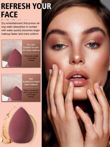 3 piezas Esponja de maquillaje líquido, material de esponja amigable con la piel, detalles delicados, no absorbe polvo y fácil de aplicar, herramienta de maquillaje profesional, adecuada para aplicación de maquillaje diario y retoques, barato, relleno de calcetines, maquillaje, herramientas de maquillaje, cosas baratas, regalos, regalos para mujeres, regalos de Navidad