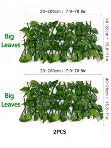 1pc Artificial Ivy Trellis Net, Artificial Plants, Expandable Fence, Wooden Lattice, Garden Decor Vines, Fake Greenery Leaf Fence, Privacy Screen, Adjustable, Suitable For Room Decor, Home Decor, Wall Decor, Bedroom Decor, Wedding Decor, Living Room Decor, Garden Decor, Outdoor Decor