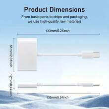 1个USB-C SD卡读卡器适配器，Type-C Micro SD/TF三合一适配器，兼容笔记本电脑、iPad、PC、智能手机、相机 - 彩色 - 查看 10