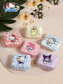 Sanrio 1 PC Sanrio Hello Kitty Cute Cartoon Storage Bag, Multi-Colour Available, Zipper Closure Portable Storage Cosmetic Bag, Outdoor Travel, Daily Commuting Toiletries Bag, For Teenager