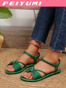 Sandales mode femme, design élégant avec nœud et bride, confortables et polyvalentes, convenant à diverses occasions