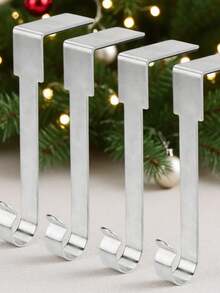 1个圣诞袜挂钩，防滑圣诞树装饰挂钩，金属挂钩，用于悬挂圣诞袜，适用于房间装饰、圣诞家居装饰、卧室装饰、圣诞礼物、婚礼生日装饰、家居装饰配件、冬季圣诞装饰、家居圣诞礼物、圣诞装饰