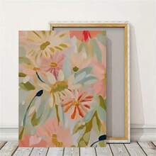 1 cái/2 cái [Tranh nghệ thuật Boho Botanical] Tranh áp phích nghệ thuật hoa dại và thực vật màu đào pastel mềm mại, bộ tranh trang trí tường trừu tượng phong cách Boho Bohemian cho gia đình, khung tùy chọn - Nhiều màu - Xem 6