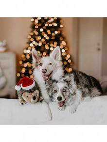 Outward Hound, Hedgehogz Plush Dog Toy, Medium - 假日刺猬 - 查看 9