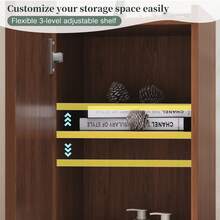JOEMEY Shoe Organizer Cabinet With Lift Top Storage For Entryway, Hallway, Living Room(Brown) - Brown - View 6