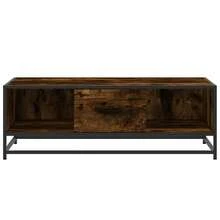 Coffee Table Smoked Oak 100x57x35 Cm Engineered Wood And Metal - Brown - View 6
