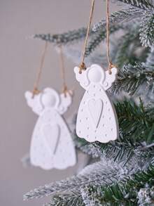 1 pièce Moule en silicone pour pendentif ange, 3 tailles de moule pour collier fait main, pendentif, porte-clés. Outil de fabrication de bijoux en résine époxy pour artisanat, cadeau de maison, cadeau de Noël, cadeau d'hiver - moule - Voir 2