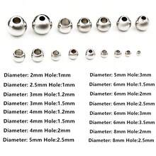 2-8mm不鏽鋼金色間隔珠魅力珠子,diy手鍊,項鍊,珠寶製作配件,吊飾