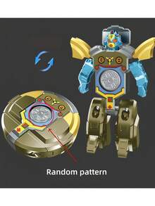 1 件创意，DIY 可变形机器人手指陀螺，儿童益智减压陀螺，万圣节、圣诞节、派对礼物 - 彩色 - 查看 15