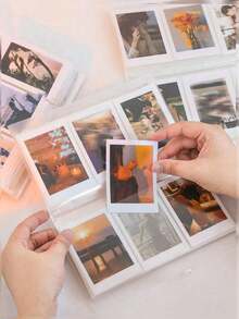 1pc 3-Inch Clear Plastic Photo Album With 84/120/240 Card Slots - Portable Wedding Album For Celebrity Cards, Movie Tickets, Durable Keepsake For Home Decor, Wedding Photo Albums, Celebrity Card Holder, Decorative Label Holder, Transparent Cover - Clear - View 5