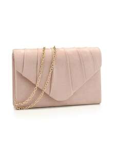 Presente de Dia dos Namorados Amor Feriado Data Bolsas de Mão Prateadas Design em V Corrente de Metal Glitter Lantejoulas Bolsas de Noite com Envelope Festa Casamento Casual Bolsas Femininas Banquete Jantar Bolsa