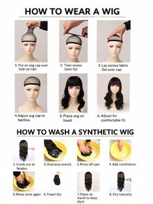Heat Resistant Chemical Fiber Wigs Daily Wear Women Wigs Sweet Cute Wigs Prom Party Wigs Natural Hair - 白色 - 查看 7
