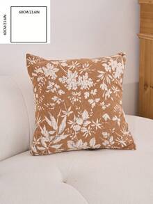 1 pieza Funda de almohada cuadrada de jacquard floral vintage, extraíble y lavable, adecuada para sala de estar, sofá, dormitorio, jardín, exterior, coche, decoración de otoño/invierno, fiesta (selección de multicolor)
