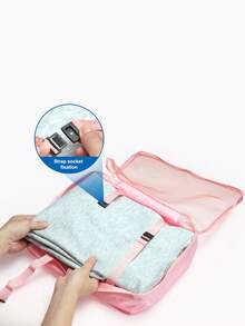 7pcs/Set Travel Packing Cubes Luggage Organizer Bags For Clothes, Shoes, Underwear