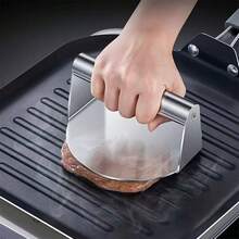 Stainless Steel Hamburger Press, Round Meat Patty Mold Non-Stick, Even Heat Distribution, Easy To Clean For Grilling And Cooking Meat Press, Burger Mold Suitable For Kitchens, Restaurants, Camping BBQs, Street Food Stalls.It's The Perfect Choice For Christmas And Halloween Parties And Gatherings.