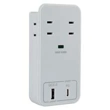 Stylish Wall-Mounted Power Strip With USB Type-C And Fast Charging, Direct Plug-In Storage, Wall-Mounted Safety, Lightning Protection, And Smartphone Stand. Includes 4 AC And 2 USB Ports. Available In 6 Colors. (Xr-Tp01)