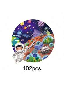 Children's Paper Animal Puzzles, Built-In Shoulder Bag For Easy Storage, Educational Toy Gifts, Ideal For Outdoor Activities. Mars Astronaut Base Series, Dinosaur Valley Series, Whale Underwater World Series, Train Concentration, High Difficulty Puzzle Toys Suitable For Boys And Girls.