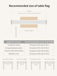 1 件咖啡色秋叶刺绣桌旗，农舍风格家居装饰，适用于餐厅、客厅、家庭聚会、派对、宴会，可机洗和重复使用，多种尺寸可选 - 咖色 - 查看 8