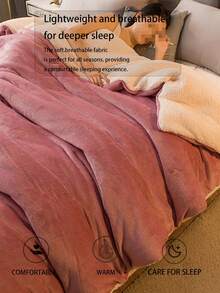 Soft & Lightweight Fleece Blanket - Plush Lamb Wool Blanket With Zipper, Suitable For Bedroom, Guest Room, Sofa, Machine Washable