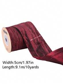 10 Yards/Roll 0.98inch Ruffle Lace Pleated Ribbon, Flower Bouquet Cake Packaging Ribbon, DIY Handmade Materials, Decor For Wedding Birthday Party Gift Ribbon (Please Note That For Ease Of Transportation, The Product Does Not Include Rollers)