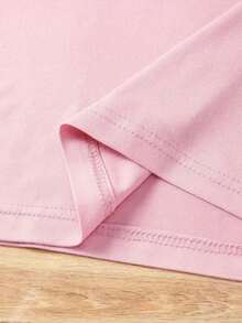 Set Of 3 Women's Beachwear Shirts - Spring/Summer - Short Sleeve T-Shirt - Crew Neck - Streetwear - Vintage - Vacation - PINK/WHITE/BLACK - View 4