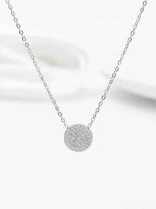 Luxury Studded Heart Necklace – 18k Gold Plated Or 925 Silver - 銀色 - 查看 2