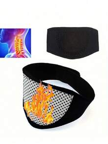 2-In-1 Self-Heating Neck Warmer & Massage Pillow - Dual Function To Soothe, Warm And Relax Muscles, Adjustable Strap, 100% Polyester, Portable For Home & Office Use, Essential For Winter Travel, Soft Fabric Provides Comfortable Support