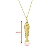 BMOR 极简主义铰接式鱼吊坠项链海洋爱好者海滩项链女士日常不锈钢配饰奢华优质珠宝礼物