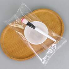 Set de 5 piezas de tazón para mascarilla facial, tazón de plástico grande para mascarilla facial DIY Spa, paleta, cepillo de silicona, herramientas de belleza