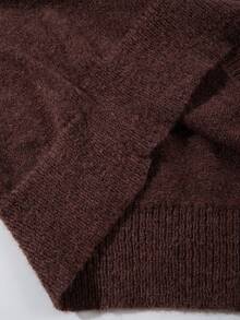 ANDREILEE 男女通用休闲宽松长袖圆领毛衣，复古美式星形图案，轻盈舒适的针织上衣，适合春、秋、冬季穿着。 - 棕色 - 查看 7