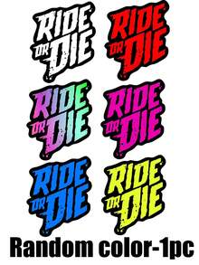 Pegatina impermeable de PET para bicicleta "RIDE OR DIE", con letras llamativas y diseño resistente a los arañazos y colorido, duradera y decorativa para cuadros de bicicleta, adecuada para bicicletas de carretera, bicicletas de montaña, accesorios de ciclismo, entusiastas del DIY y ciclistas. La opción ideal para todos estos grupos.