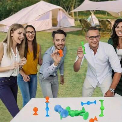 1 Suction Dart Set - Fun Interactive Competitive Game Perfect For Parties, Team Building, Office And Family Entertainment. Ideal For Birthdays And Holidays. Suitable For Indoor/Outdoor Use, Requires No Batteries. Includes Durable Plastic Darts And Party Game Accessories | Lively Party Game | Vivid Party Entertainment