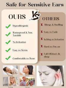 11Pairs Hypoallergenic Flat Back Earrings For Women -Silver Surgical Steel Earring Stacks Set | Small Stud & Hoop For Cartilage, Helix, Tragus | Multiple Piercing Comfort Jewelry Silver - 銀色 - 查看 8