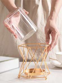 豪华铁艺花瓶摆件，适用于家庭客厅装饰、餐厅浪漫烛光晚餐道具、家居装饰、花瓶、餐桌装饰、生日毕业礼物