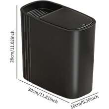 12-Liter Stylish Black Trash Can (One-Touch Push-Button Lid) Features A One-Touch (Push-Button) Lid, Silent Closing, And Odor-Proof Sealing Design. Constructed From Durable Plastic With A Sturdy Build, It Is Powder-Coated For Easy Cleaning And Maintenance. Its Space-Saving Elliptical Design Combines Modern Aesthetics, Making It Suitable For Homes, Bedrooms, Kitchens, Bathrooms, Laundry Rooms, Children's Rooms, Dormitories, Offices, And Commercial Spaces. This Compact Trash Can Serves As Both A Practical Waste Management Solution And A Decorative Office Supply - màu đen - Xem 9