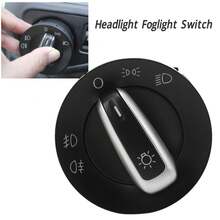 Perilla Luces Euroswitch Vw Jetta A4 Clasico Polo Vento Golf - Negro - Ver 7