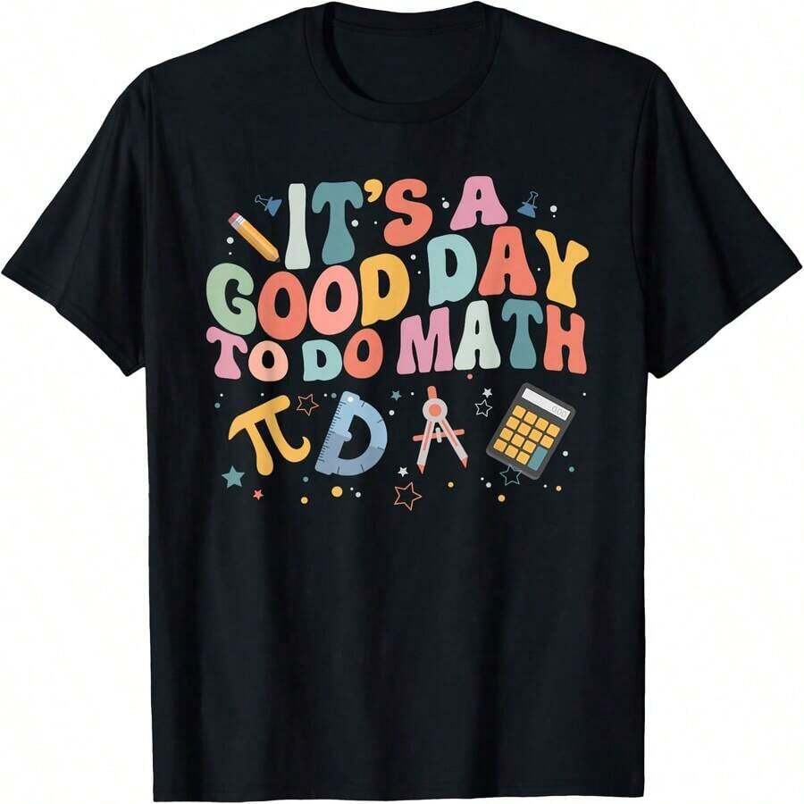 Camiseta de Matemáticas para Maestros de Matemáticas Es un Buen Día para Hacer Matemáticas - Blanco - Ver 1