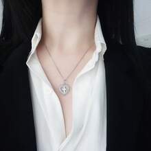 1pc S925 Sterling Silver Heart Cross Necklace, Minimalist Jewelry, Choker Necklace For Women 1pc S925 Sterling Silver Versatile Star Moon Pendant Necklace, Minimalist Jewelry, Tassel Choker Necklace For Women, Suitable For Valentine's Day, Ramadan, Christmas, Holiday Gifts 1pc S925 Sterling Silver Versatile Star Moon Pendant Necklace, Minimalist Jewelry, Tassel Choker Necklace For Women, Suitable For Valentine's Day, Christmas, Holiday Gifts