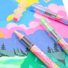 1 Box Of 12/24/36 Colors Macaron/Skin Tone Acrylic Marker Pens, Flexible Chisel Tip, Suitable For Paper, Rock, Ceramic, Card Making And DIY Crafts, Back To School Supplies, Halloween, Thanksgiving, Christmas Gifts