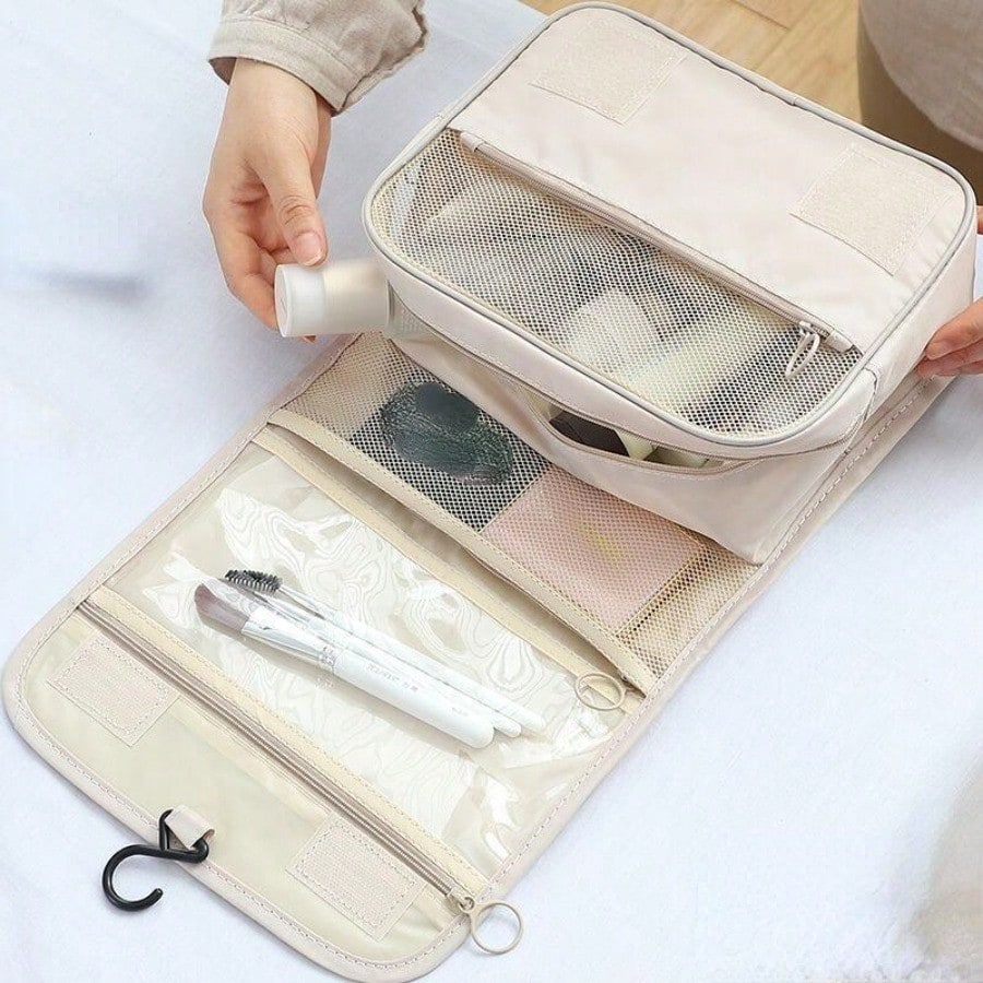 Women Makeup Bags Toiletries Organizer Hanging Travel Cosmetic Bag Waterproof Storage Bathroom Wash Bag