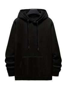 Unisex Adult Large Tito's Handcrafted Vodka Austin Texas Hoodie - Soft Polyester Casual Knitted Pullover With Hood, Letter Print, Comfortable Pockets, Suitable For All Seasons, Machine Washable, Halloween, Christmas Gifts - Black - View 2