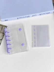 Pasta de argolas transparente M5, 20 capas dupla face, livro de adesivos transparente, conjunto de cadernos de fichário faça você mesmo, papelaria, material escolar, material de volta às aulas - Multicolorido - Ver 21